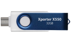 PATRIOT Xporter X550 32GB / USB Typ-A + USB Typ-C / USB 3.2 Gen 1 / bílo-modrá